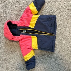 Columbia 4T Toddler Kids Puffer Jacket - Pink, Yellow, and Blue